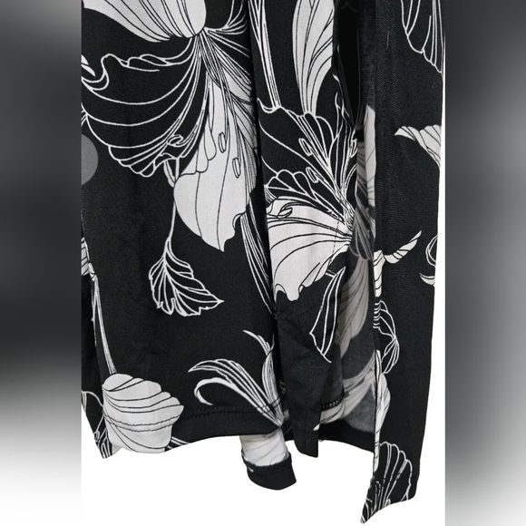 Lane Bryant Wrap-Look Dress Black White Belted Size 18 20 NWT - Picture 4 of 6